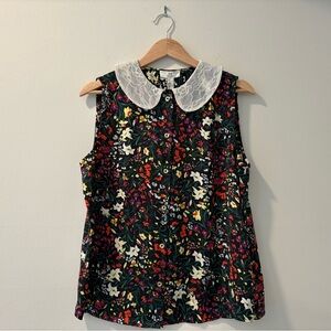 H by Halston sleeveless floral blouse
